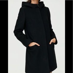 Aritzia Babaton Pearce Wool Coat Large Black